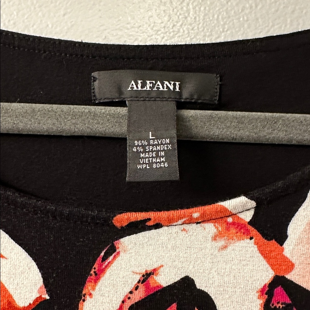 Alfani Black and Orange Floral Top - Picture 2 of 3
